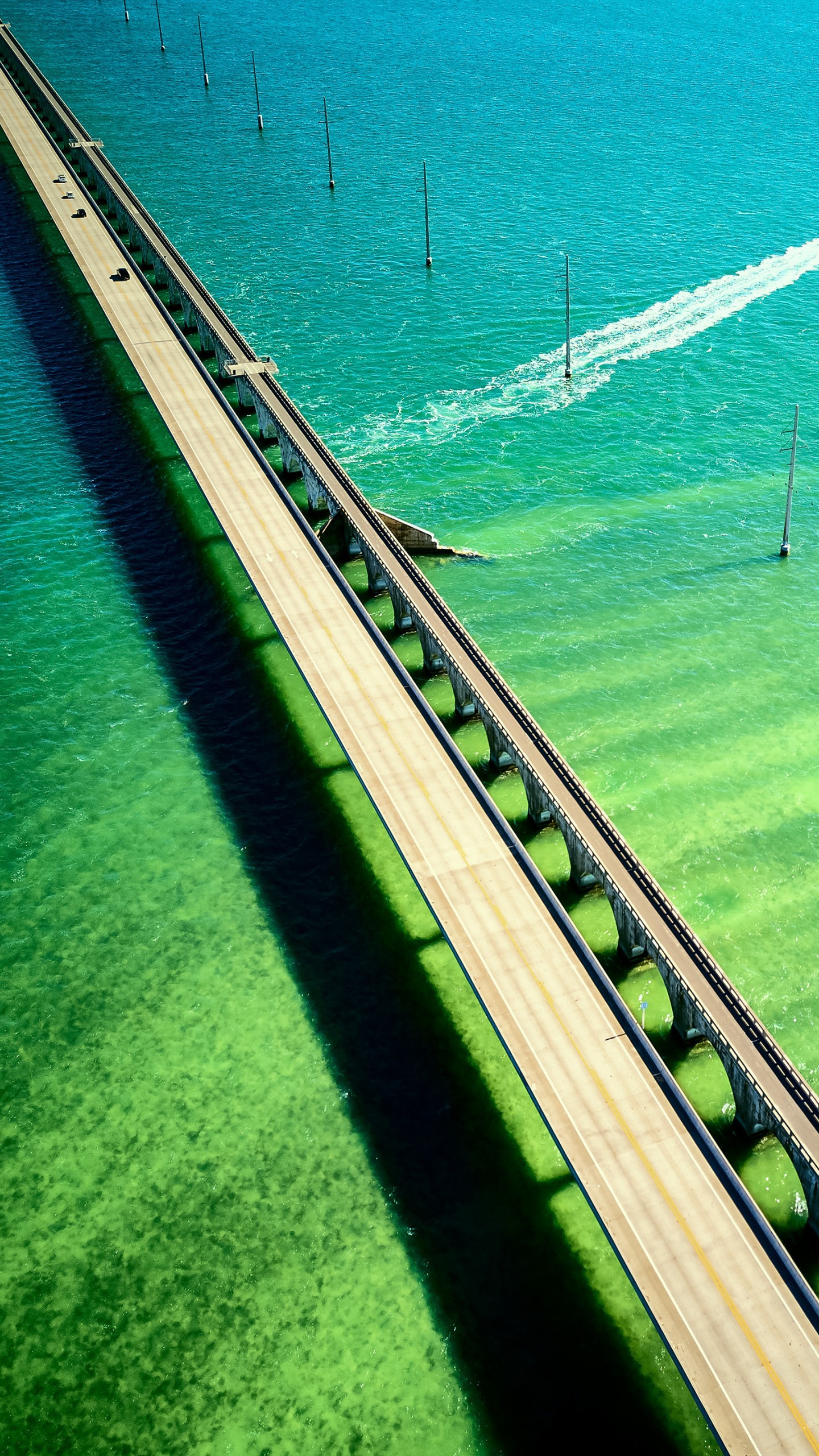 عکس زمینه نمای هوایی پل فلوریدا ایالات متحده پس زمینه