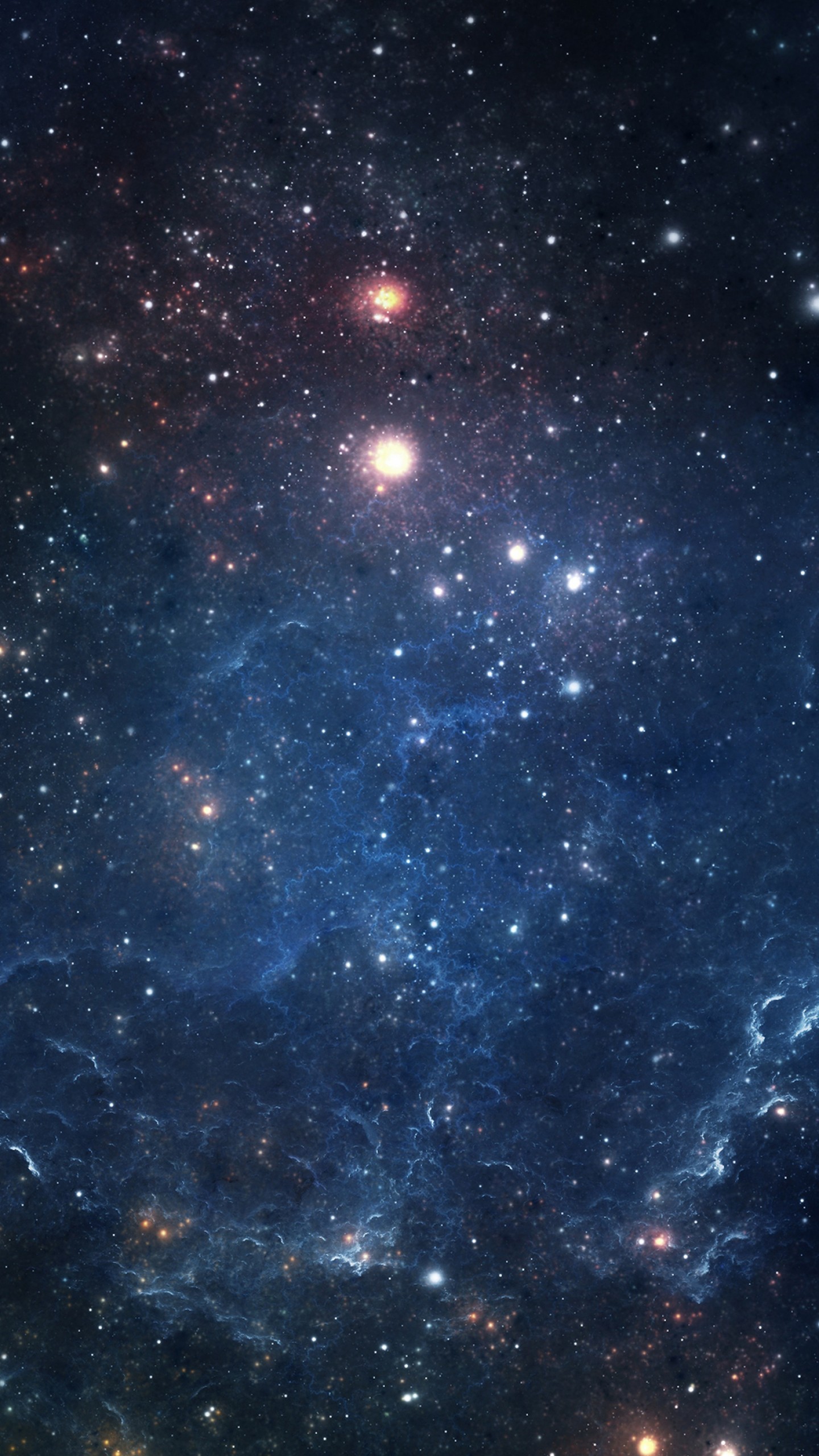 عکس زمینه فضایی سیارات کهکشان پر ستاره زیبا پس زمینه