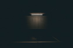 عکس زمینه لامپ فلورسنت در تاریکی