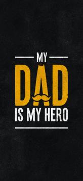 عکس زمینه نوشته دار انگلیسی MY DAD IS MY HERO